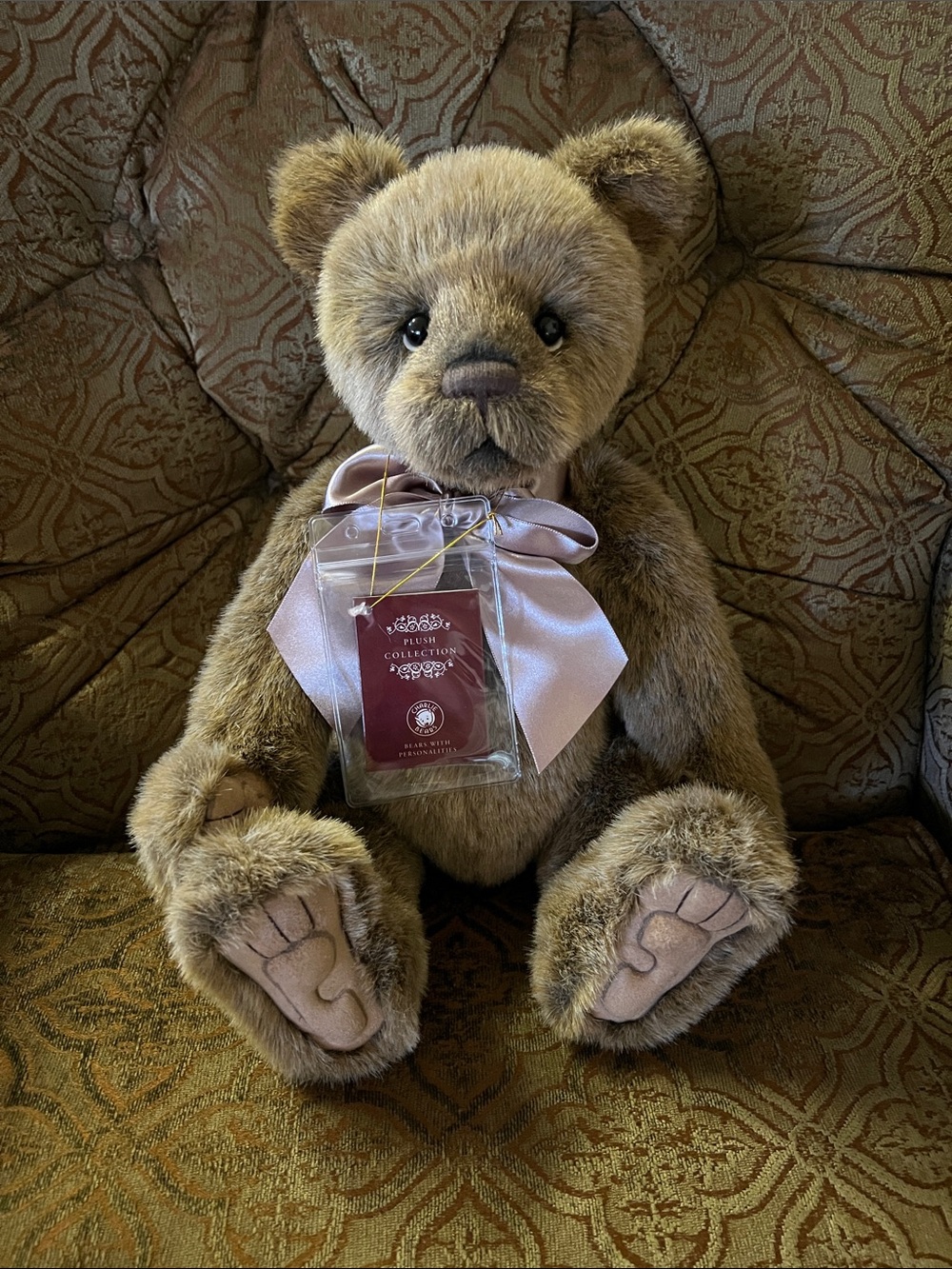 Charlie Bears Barlow CB252555 Fully Jointed With Satin Bow